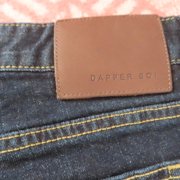 Dapper Boi Men’s Slim Fit Indigo Jeans Size 40 Dark Wash (41x31) - Picture 5 of 7